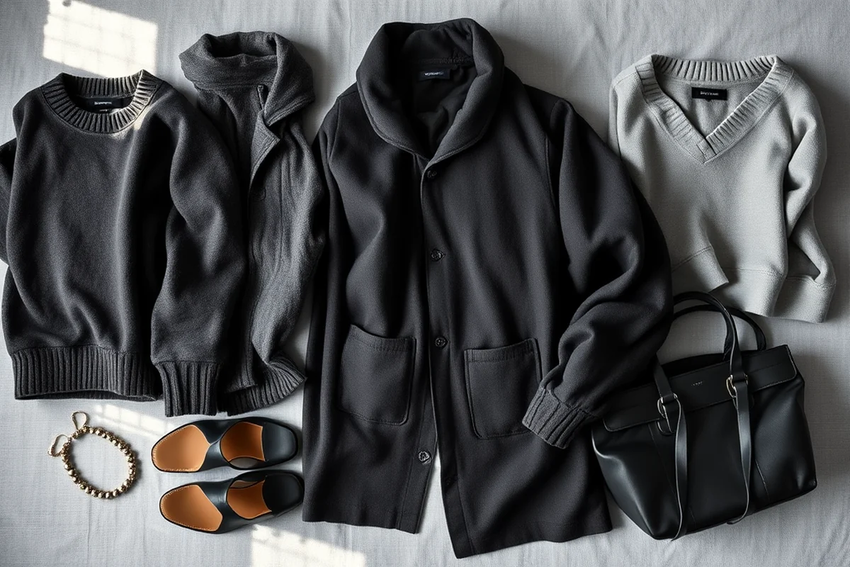 tall winter layering capsule wardrobe building printable — Tall Winter Layering Capsule Wardrobe Building Printable (the finished result)